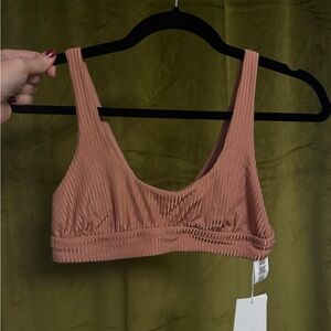 Vitamin A Ribbed Peach Bralette